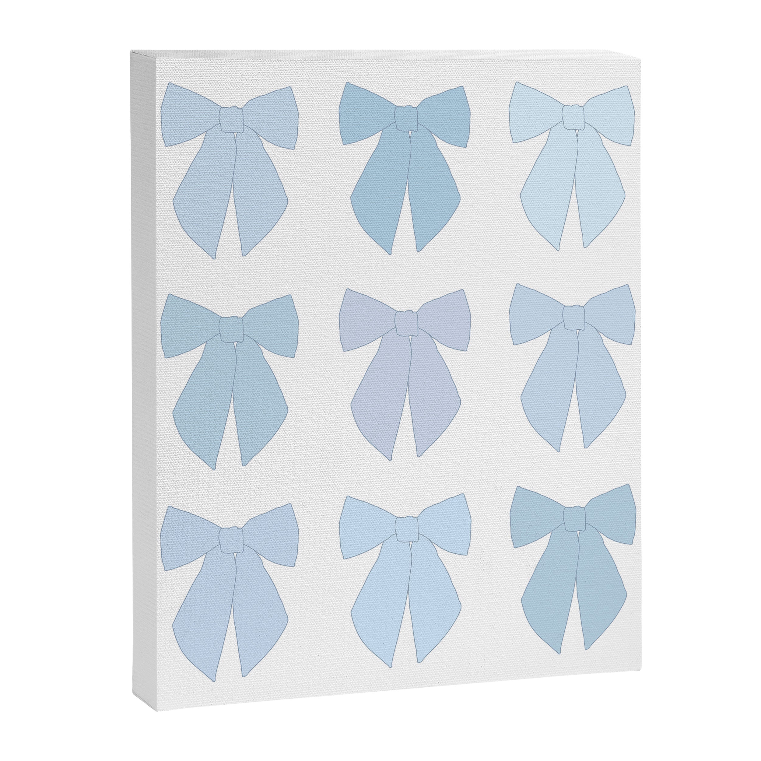 Blue Bows Preppy Coquette Canvas Print Gallery Image 6