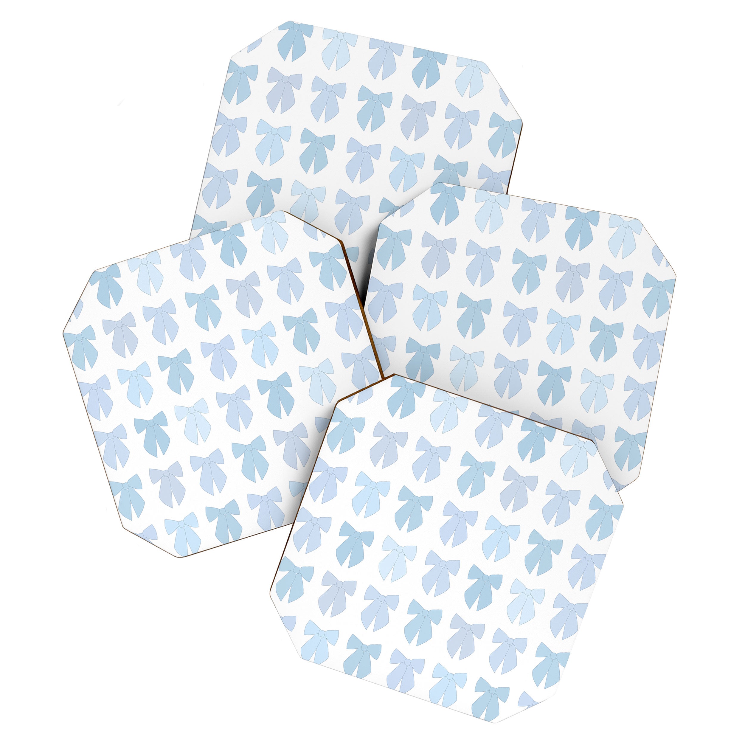 Blue Bows Preppy Coquette Coaster Gallery Image 1