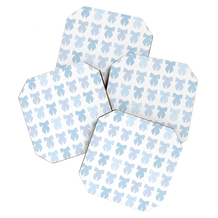 Blue Bows Preppy Coquette Coaster Gallery Image 1