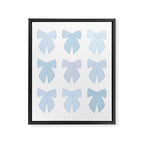 Blue Bows Preppy Coquette Framed Canvas Print Gallery Image 6