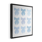 Blue Bows Preppy Coquette Framed Canvas Print Gallery Image 2