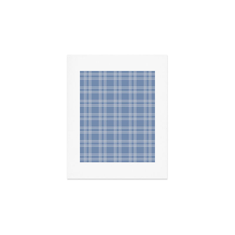 Blue Gingham Art Print Gallery Image 1