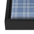 Blue Gingham Framed Canvas Print Gallery Image 3