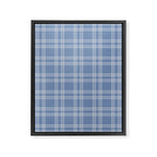 Blue Gingham Framed Canvas Print Gallery Image 6