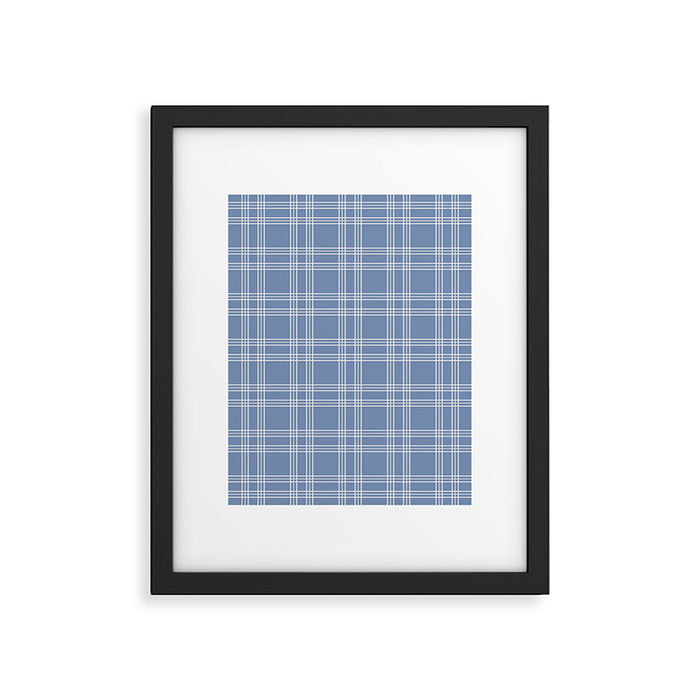 Blue Gingham Framed Art Print Gallery Image 1