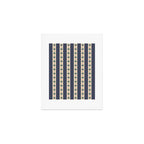 Blue Stripes And Flowers Art Print Gallery Image 1