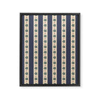 Blue Stripes And Flowers Framed Canvas Print Gallery Image 6