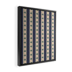 Blue Stripes And Flowers Framed Canvas Print Gallery Image 2