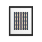 Blue Stripes And Flowers Framed Art Print Gallery Image 5