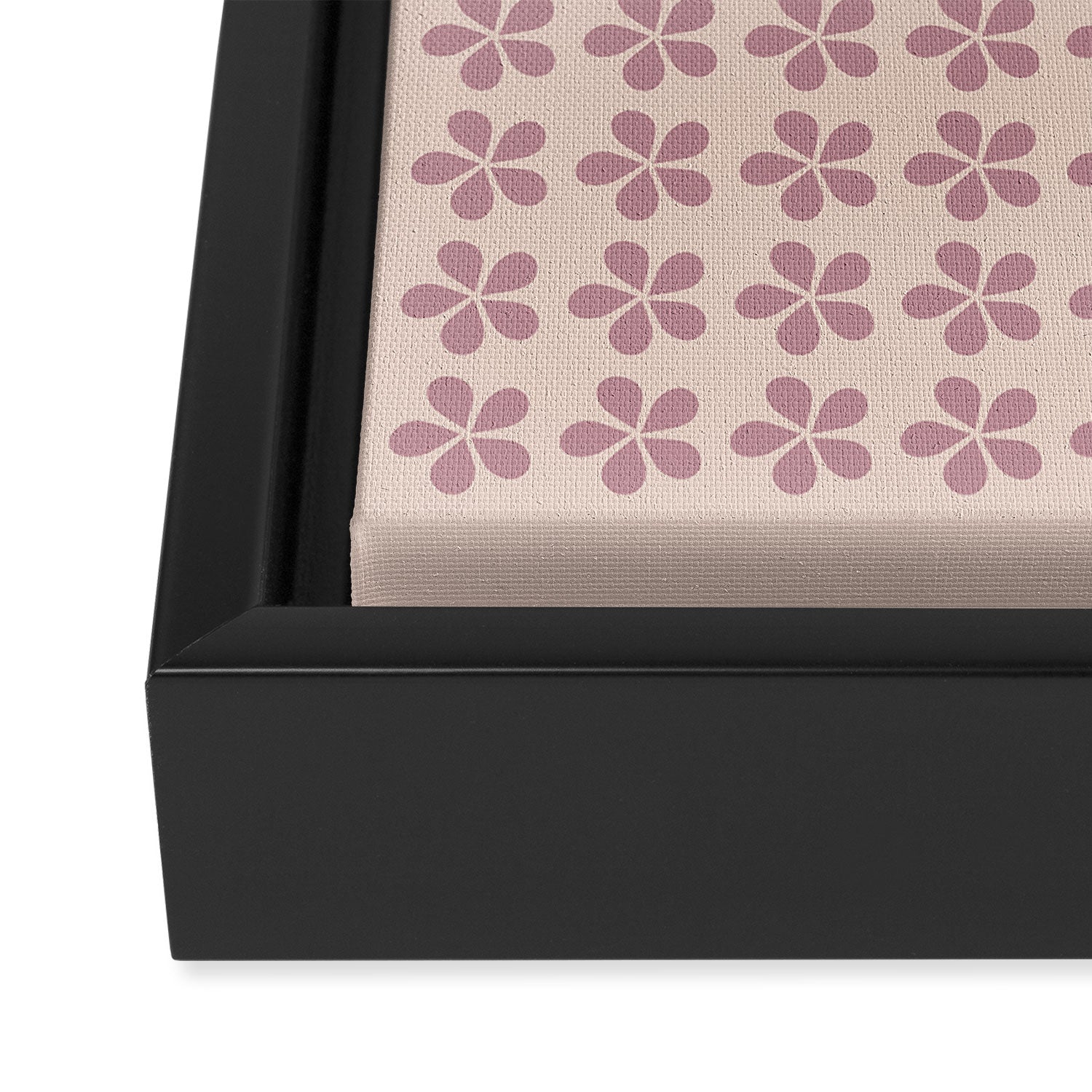 Blush Pink Floral Framed Canvas Print Gallery Image 3
