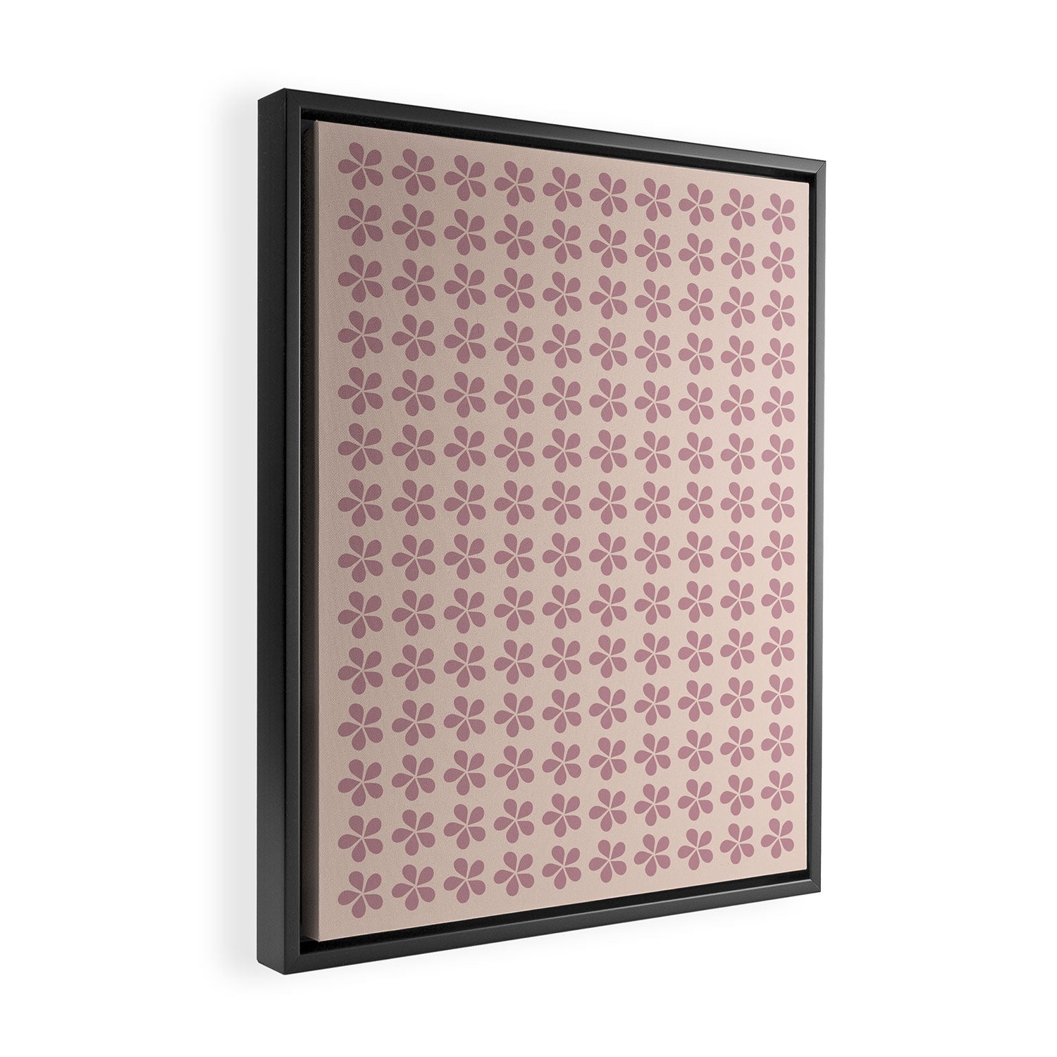 Blush Pink Floral Framed Canvas Print Gallery Image 2