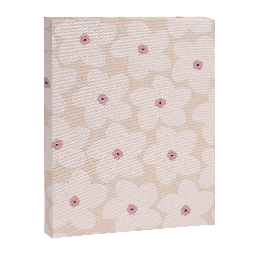Blush Pink Retro Flower Canvas Print Gallery Image 6