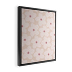 Blush Pink Retro Flower Framed Canvas Print Gallery Image 2