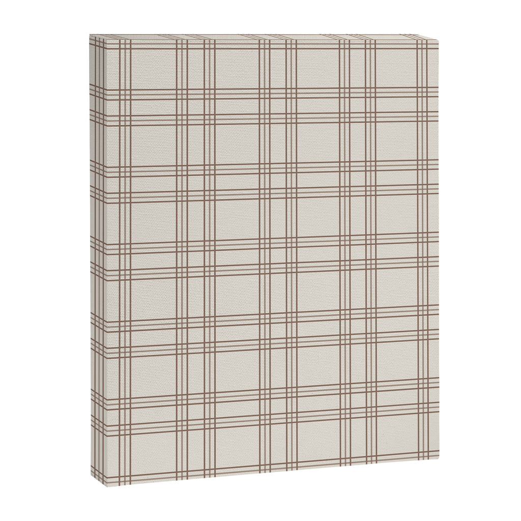 Brown And Cream Gingham Canvas Print Gallery Image 6