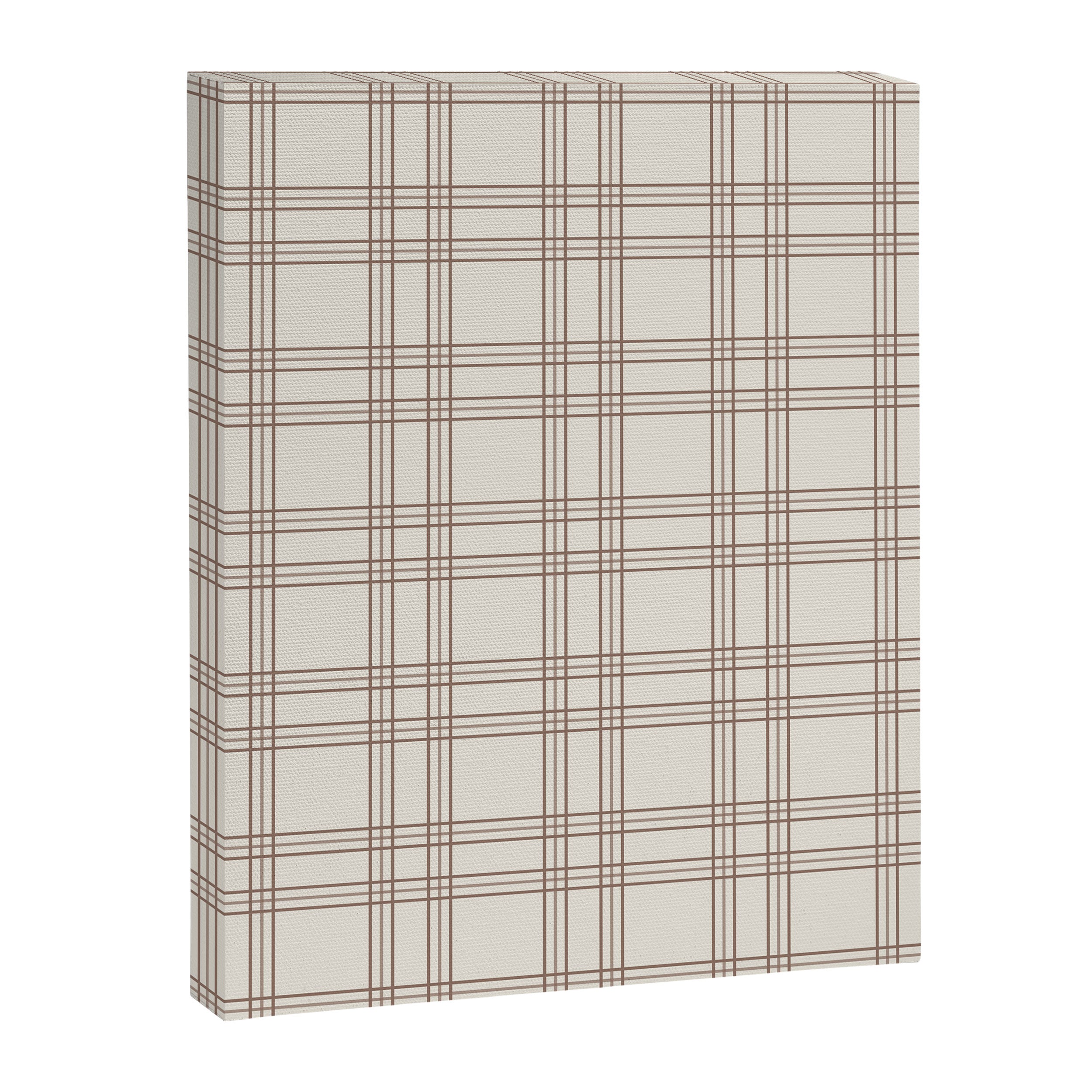 Brown And Cream Gingham Canvas Print Gallery Image 6