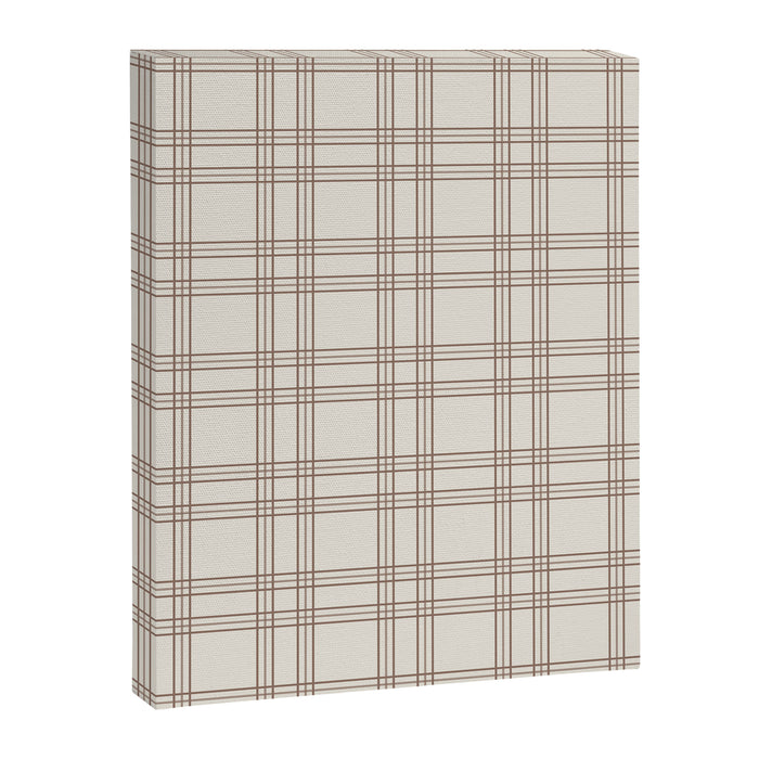 Brown And Cream Gingham Canvas Print Gallery Image 1
