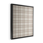 Brown And Cream Gingham Framed Canvas Print Gallery Image 2