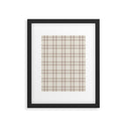 Brown And Cream Gingham Framed Art Print Gallery Image 5