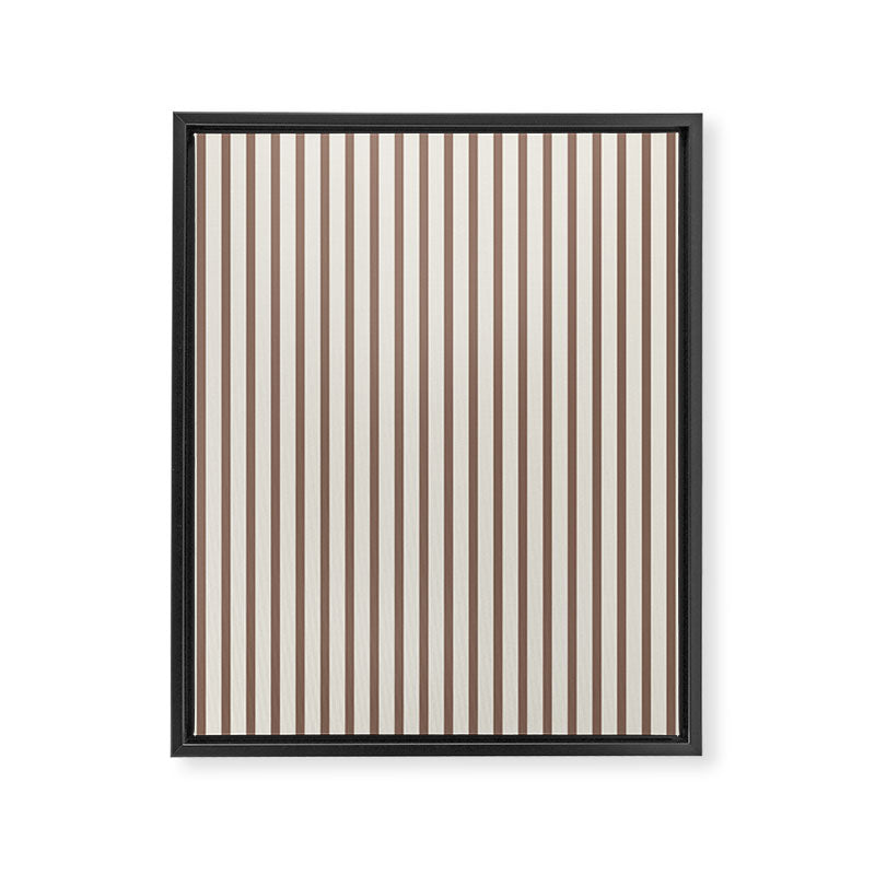 Brown And Cream Striped Framed Canvas Print Gallery Image 6