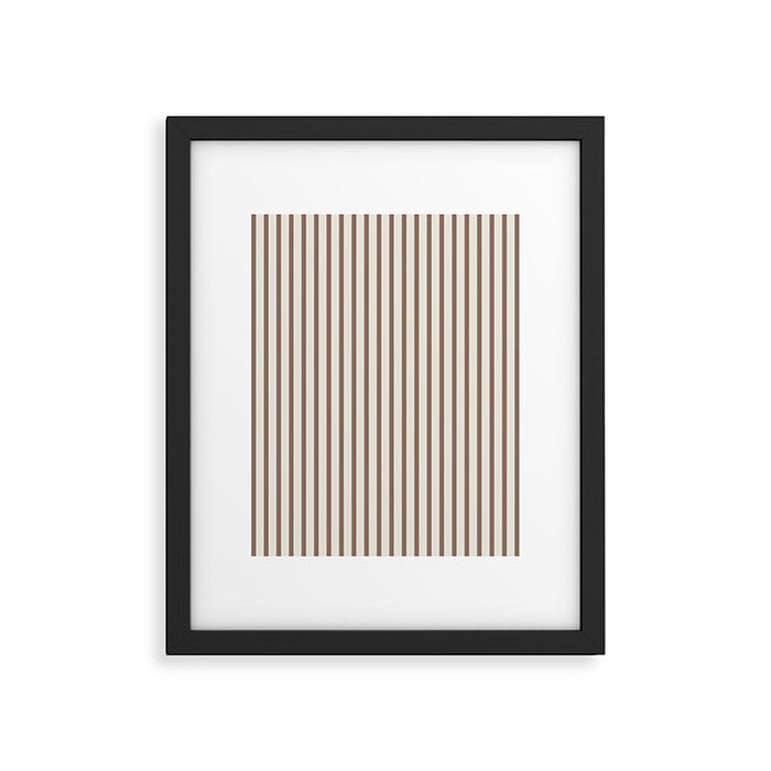 Brown And Cream Striped Framed Art Print Gallery Image 1