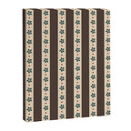 Brown Stripes And Flowers Canvas Print Gallery Image 6