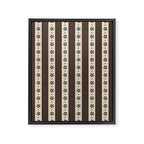 Brown Stripes And Flowers Framed Canvas Print Gallery Image 6