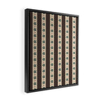 Brown Stripes And Flowers Framed Canvas Print Gallery Image 2