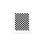 Check Checkered Checkerboard Geometric Black And White Pattern Art Print Gallery Image 1