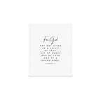 Christian Quote Wall Art 2 Timothy 1 7 For God Hath Not Given Us A Spirit Of Fear Bible Scripture Art Print Gallery Image 1