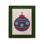 Christmas Bauble Blue And Red Framed Canvas Print Gallery Image 6