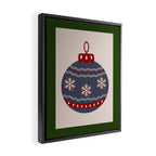 Christmas Bauble Blue And Red Framed Canvas Print Gallery Image 2