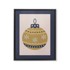 Christmas Bauble Gold And Blue Framed Canvas Print Gallery Image 6