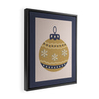 Christmas Bauble Gold And Blue Framed Canvas Print Gallery Image 2