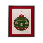 Christmas Bauble Green And Red Framed Canvas Print Gallery Image 6