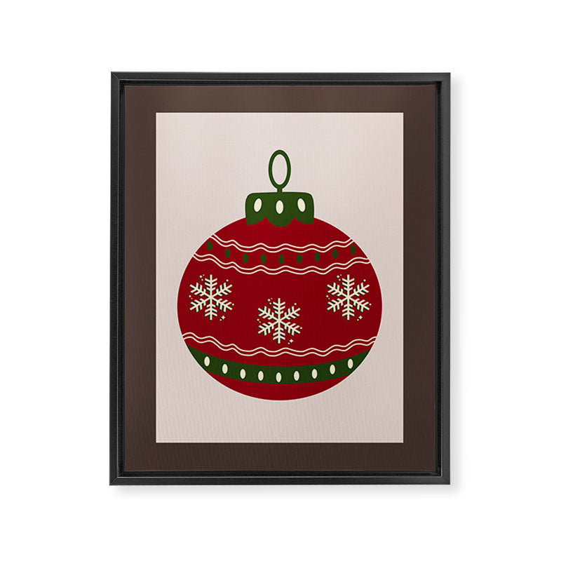 Christmas Bauble Red Framed Canvas Print Gallery Image 6