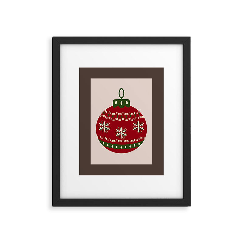 Christmas Bauble Red Framed Art Print Gallery Image 5