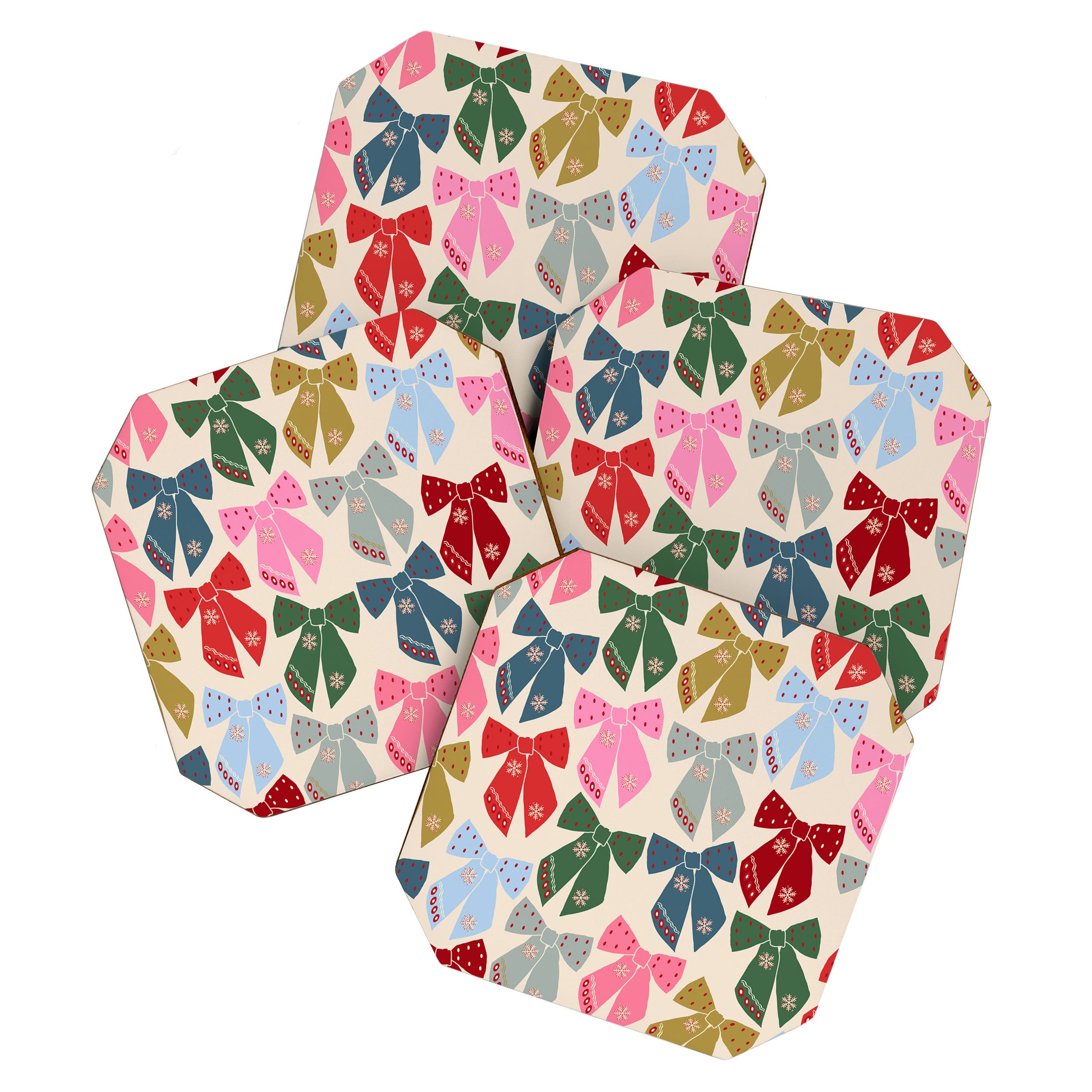 Christmas Bows Coquette Coaster Gallery Image 1