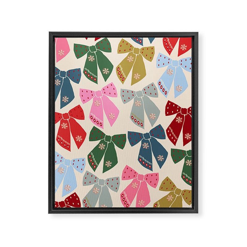 Christmas Bows Coquette Framed Canvas Print Gallery Image 6