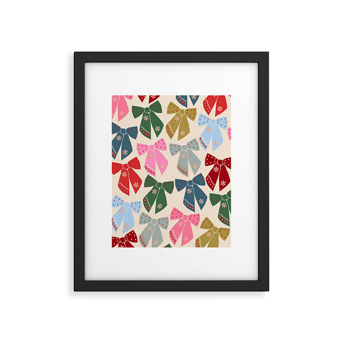 Christmas Bows Coquette Framed Art Print Gallery Image 1