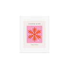 Christmas Print Snowflake Pink And Orange Holiday Decorations Festive Modern Decor Art Print Gallery Image 1