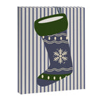 Christmas Stocking Blue Canvas Print Gallery Image 6