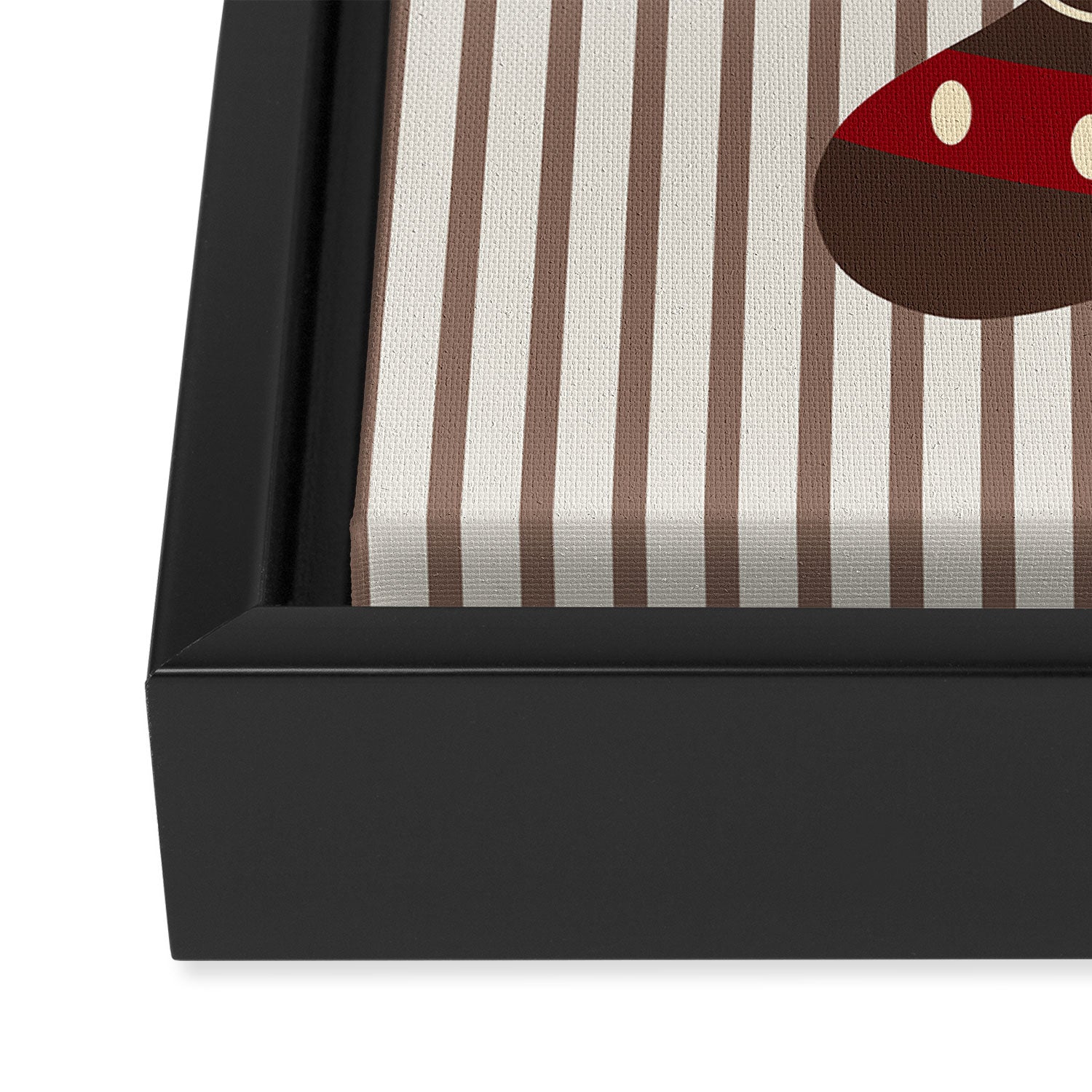 Christmas Stocking Brown And Red Framed Canvas Print Gallery Image 3