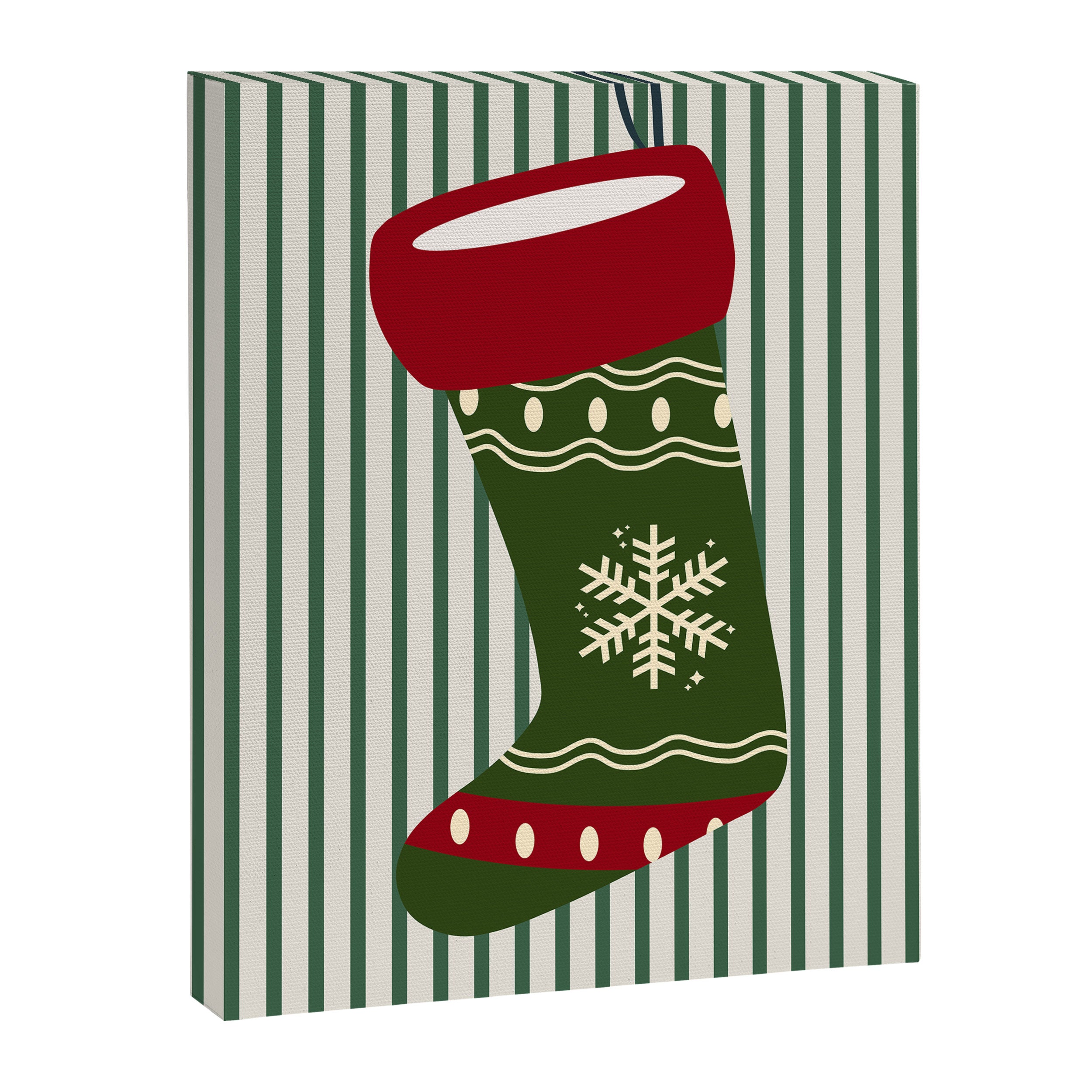 Christmas Stocking Green Canvas Print Gallery Image 6