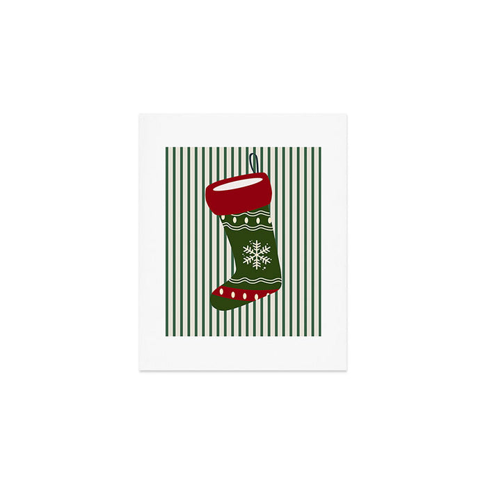 Christmas Stocking Green Art Print Gallery Image 1