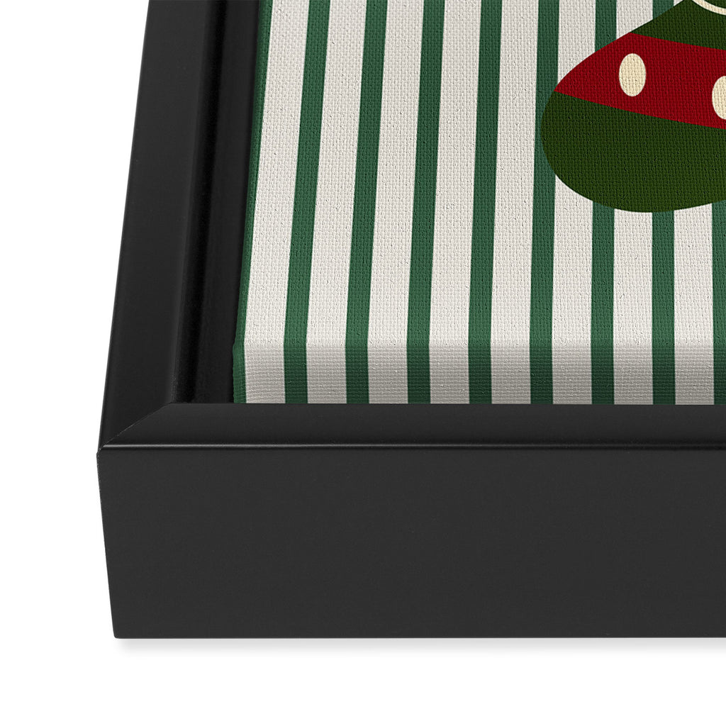 Christmas Stocking Green Framed Canvas Print Gallery Image 3