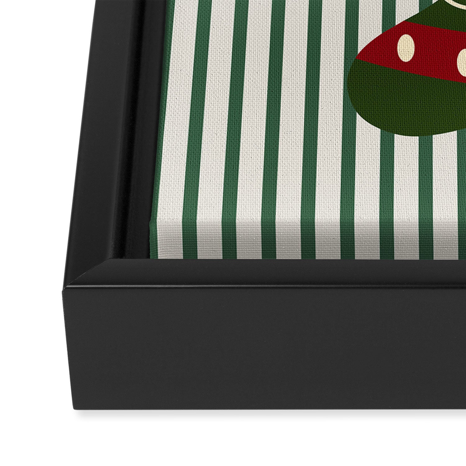 Christmas Stocking Green Framed Canvas Print Gallery Image 3