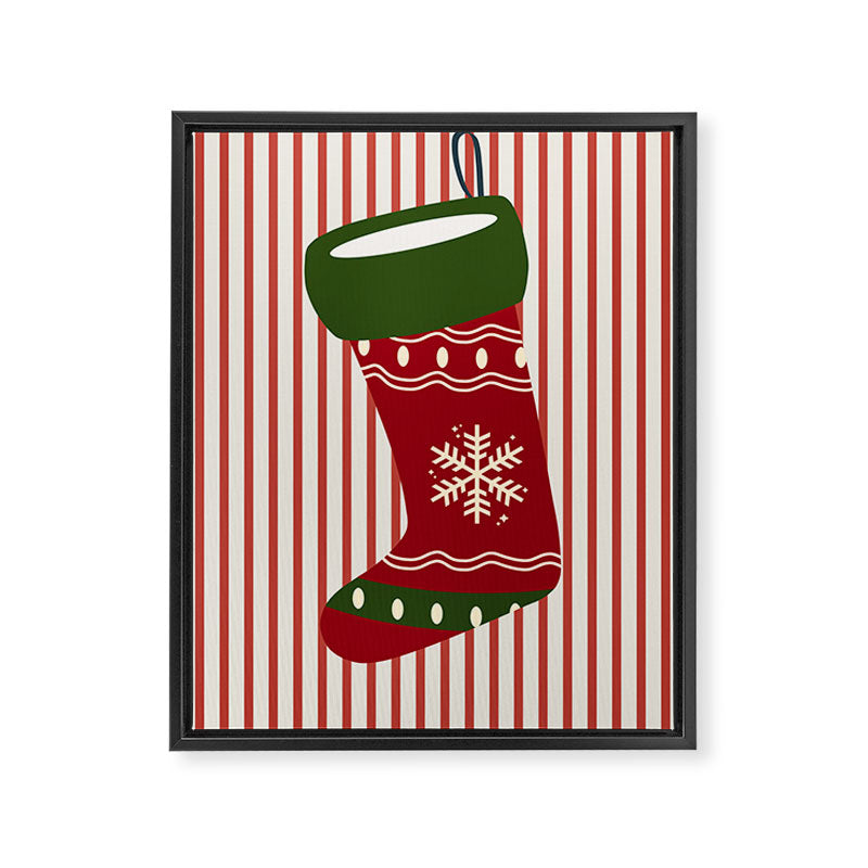 Christmas Stocking Red Framed Canvas Print Gallery Image 6