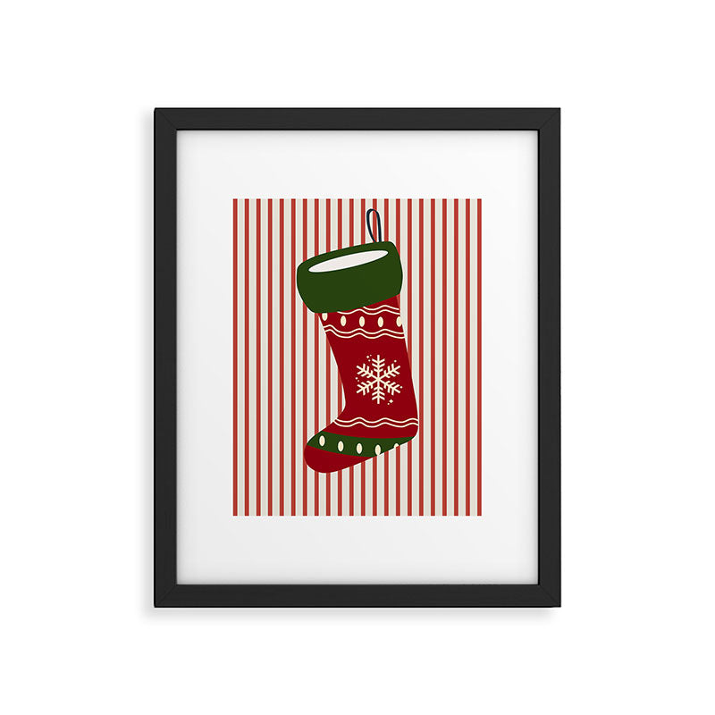 Christmas Stocking Red Framed Art Print Gallery Image 5