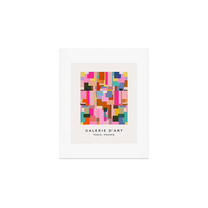 Color Block Print Mid Century Modern Retro Wall Art Geometric Pattern Abstract Art Print Gallery Image 1