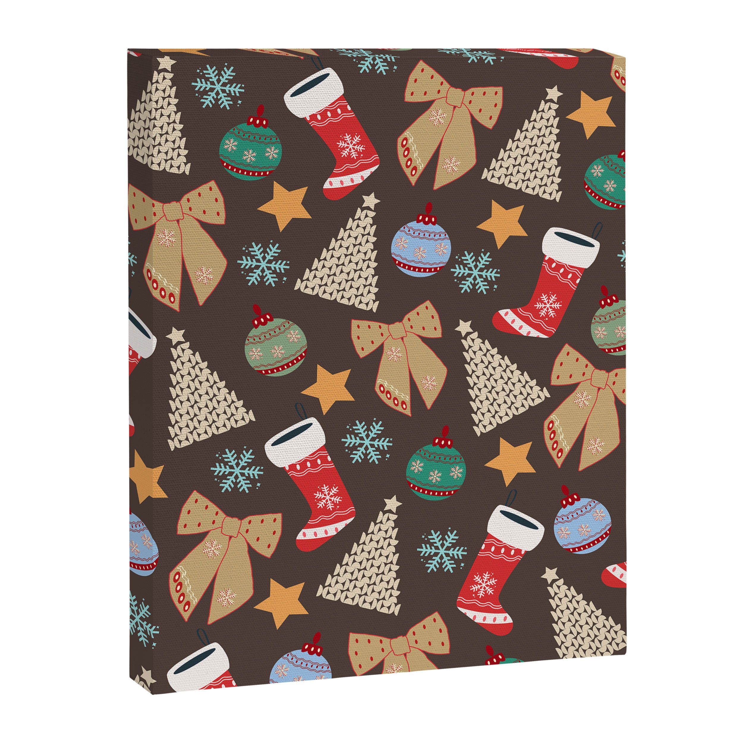 Cute Christmas Brown Canvas Print Gallery Image 6